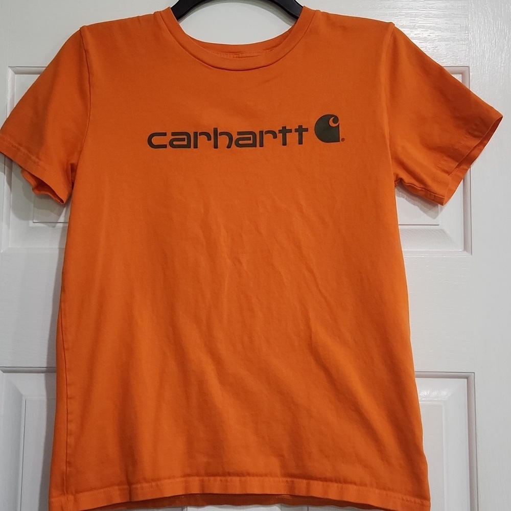 Carhartt Boys' Knit Short Sleeve Crewneck Logo T-Shirt Size Medium